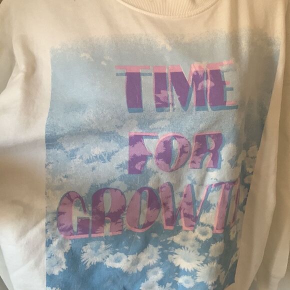 NWOT “Time for growth” crewneck sweatshirt size L - Picture 2 of 9